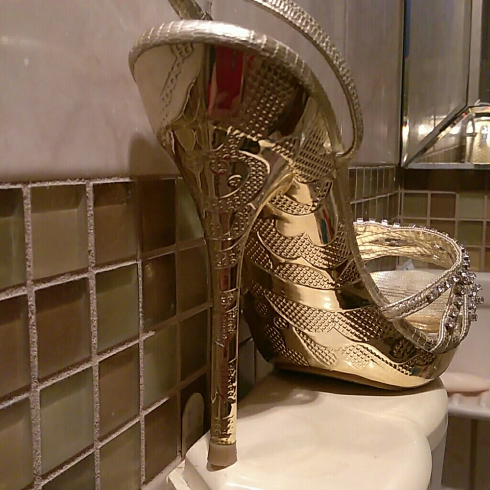 Gold heels